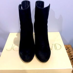 Joan&David Black Suede Ankle Boots